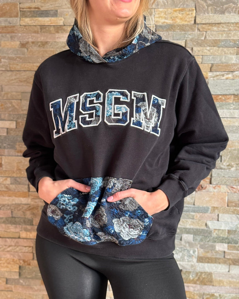 mikina_msgm_hoodie_cerna_kvetiny_XS