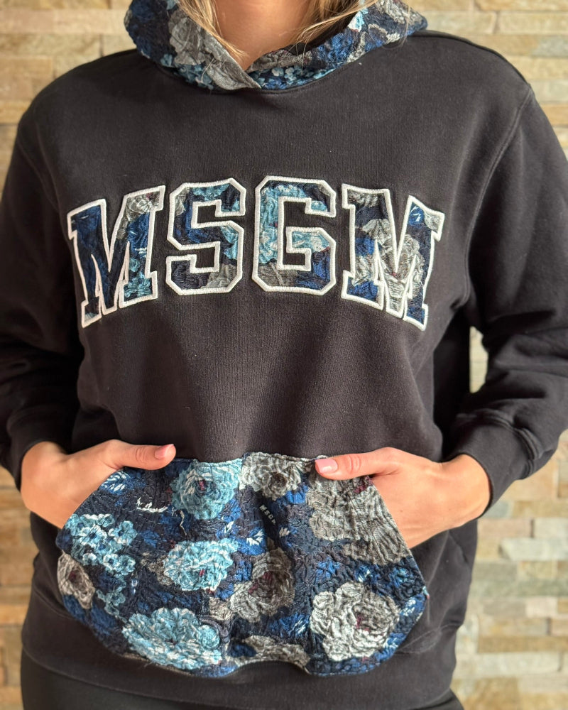 mikina_msgm_hoodie_cerna_kvetiny_XS