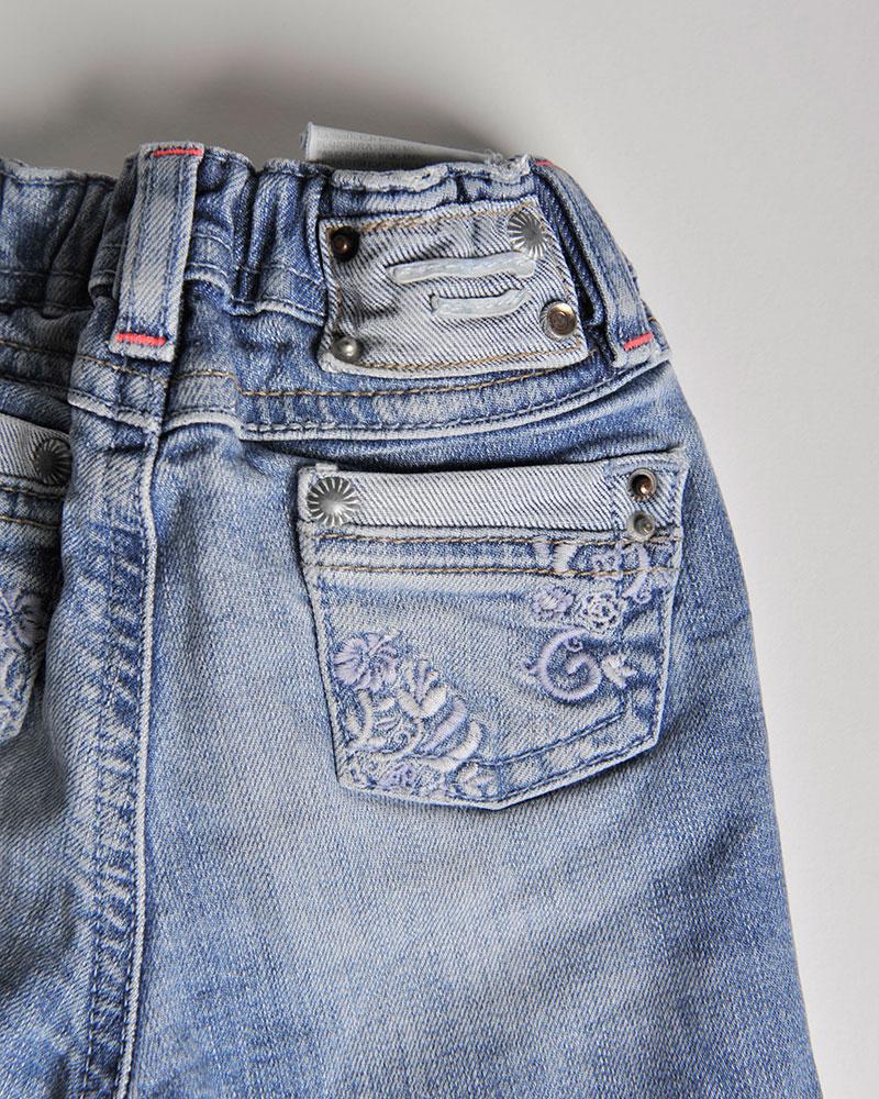 Džíny dětské Diesel s kytičkami