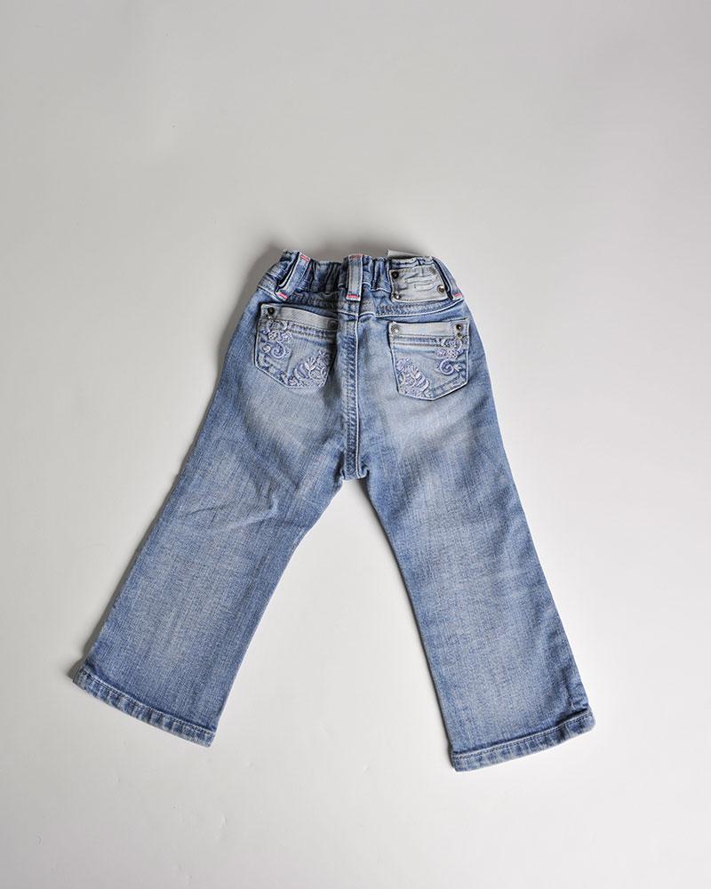 Džíny dětské Diesel s kytičkami