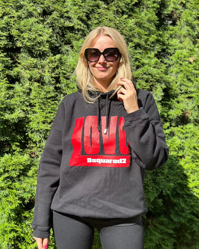 dsquared2_mikina_cerna_cervena_kapuce_xs