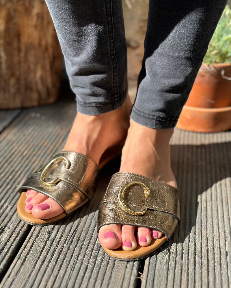 chloe_pantofle_bronz_zlata_38,5