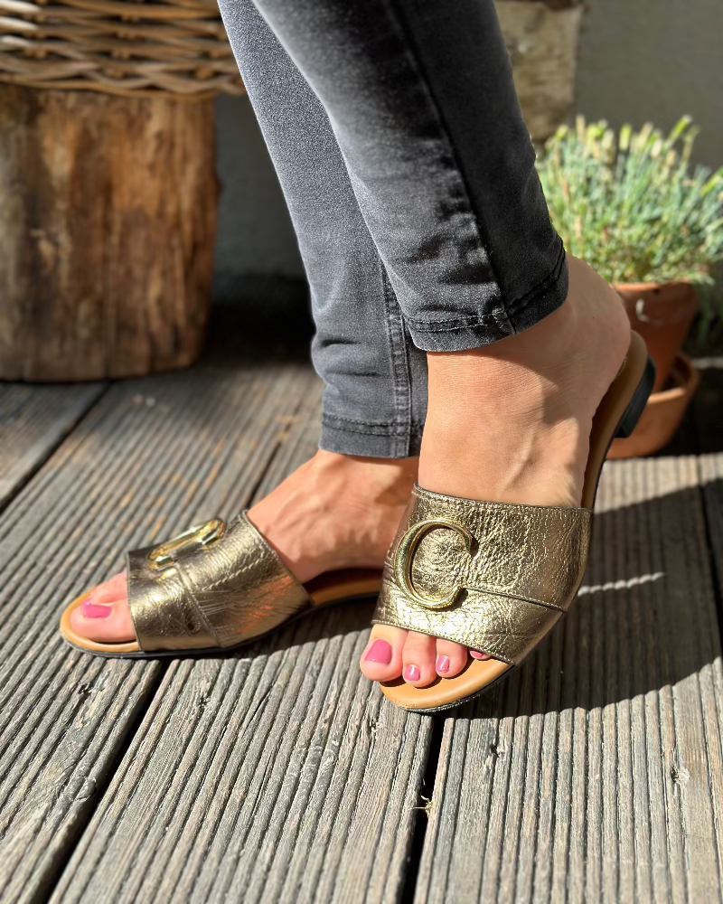 chloe_pantofle_bronz_zlata_38,5