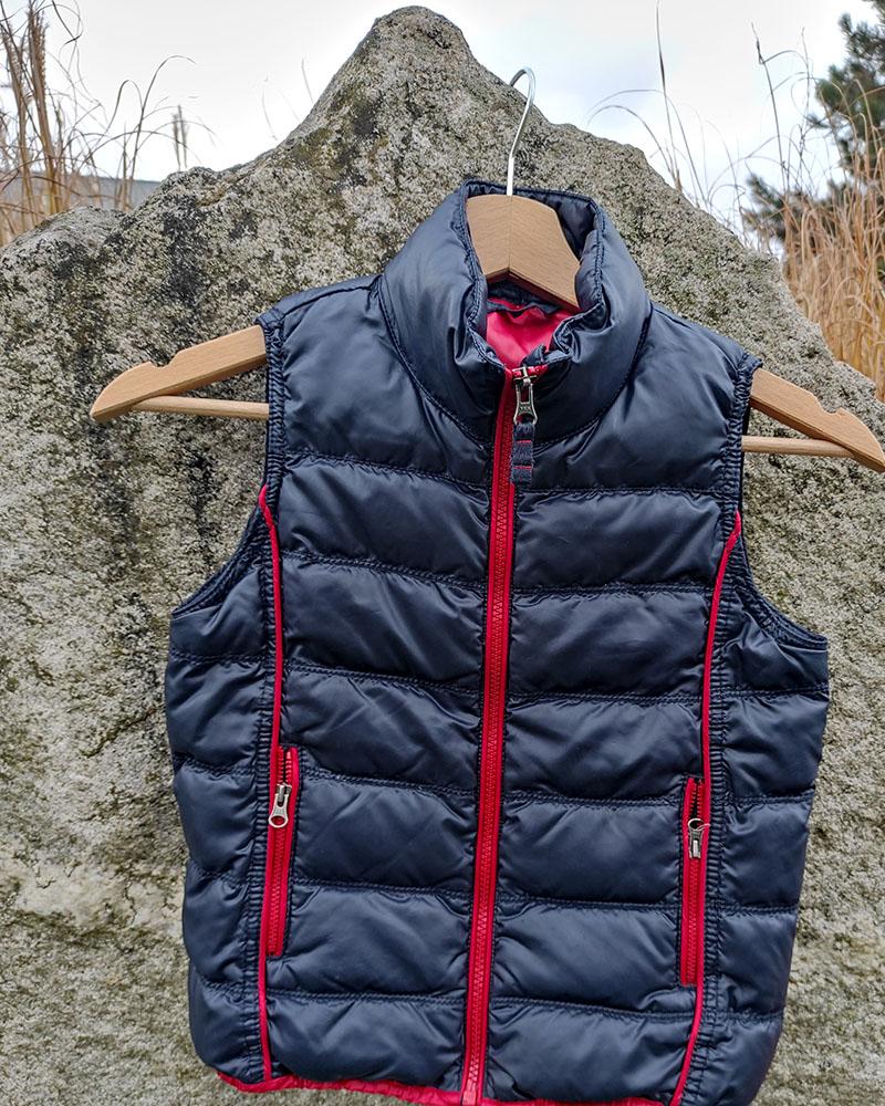 Napapijri blue children's vest with inscription