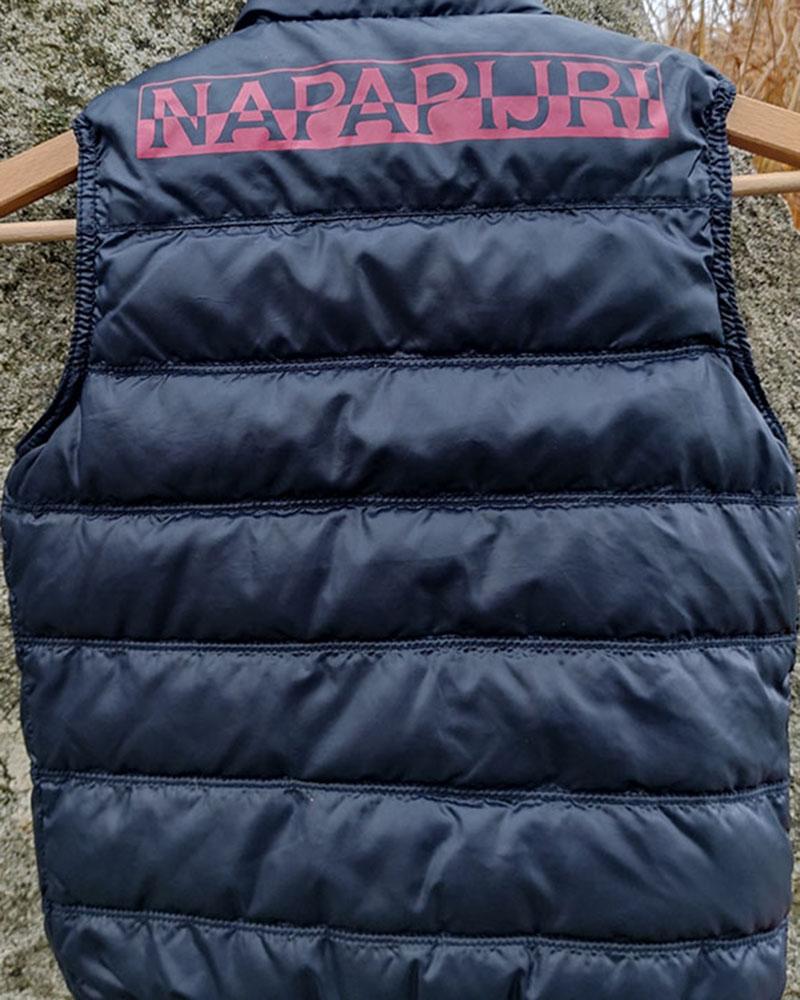 Napapijri blue children's vest with inscription