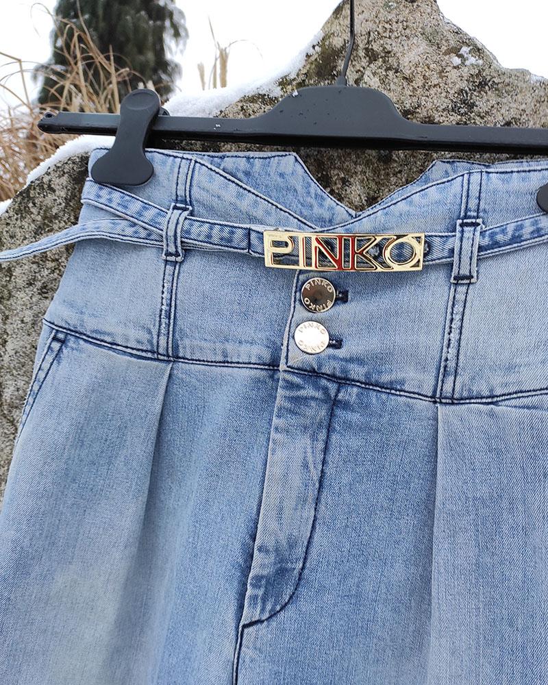 Women's jeans Pinko ARIEL blue with high waist