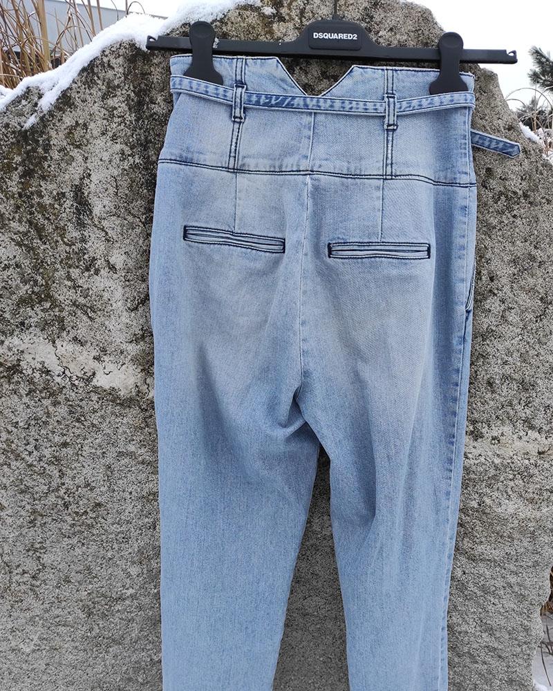 Women's jeans Pinko ARIEL blue with high waist