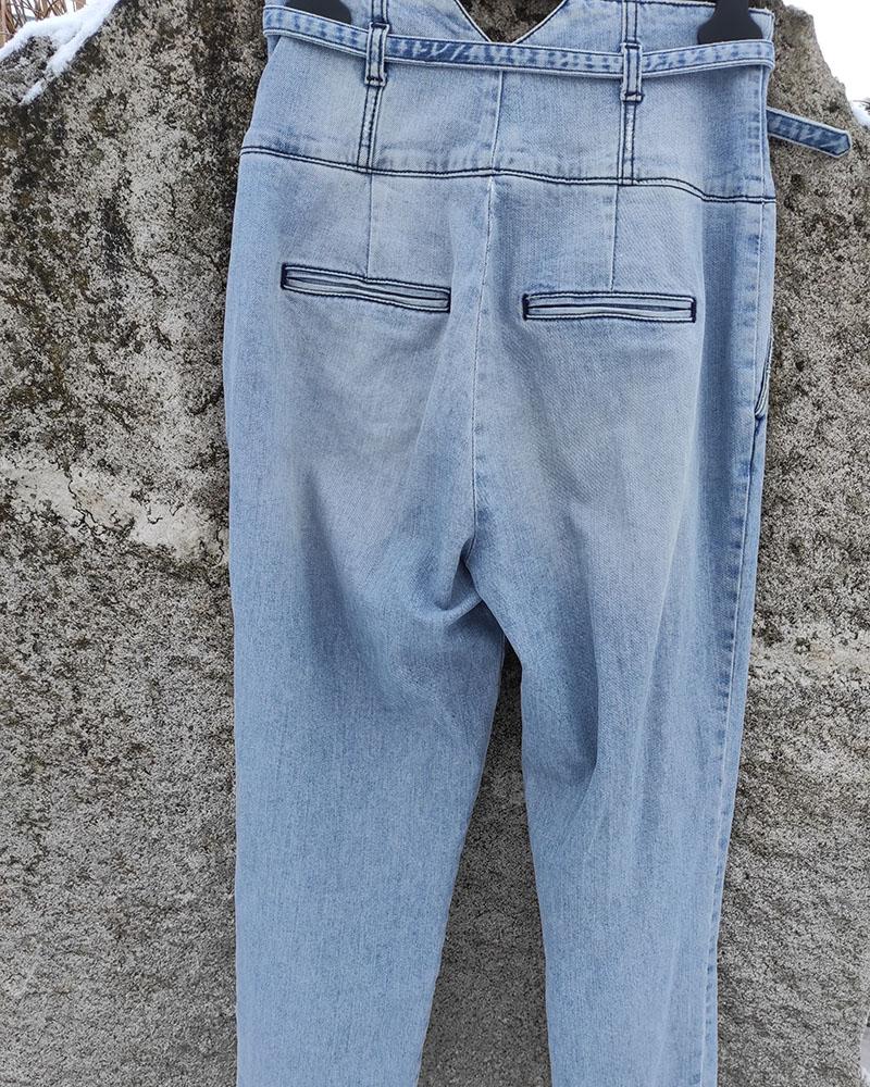 Women's jeans Pinko ARIEL blue with high waist