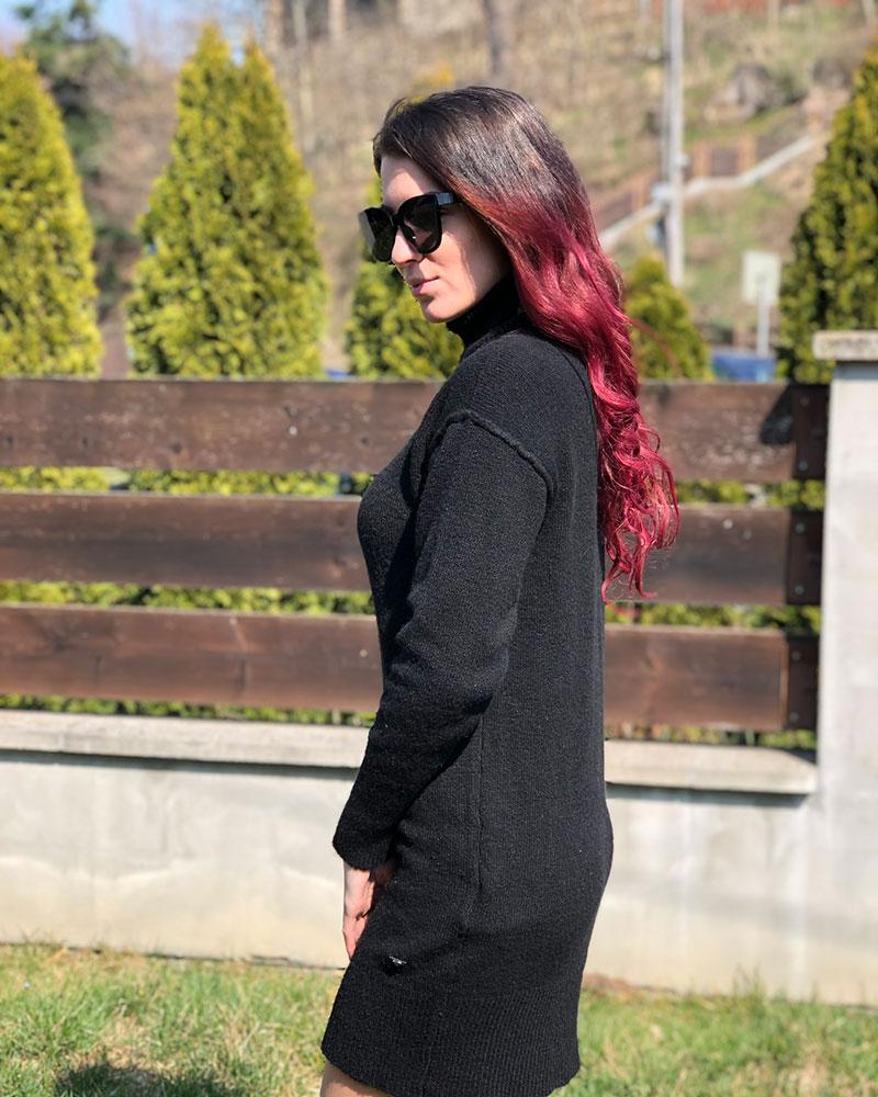 Women's Guess black turtleneck dress