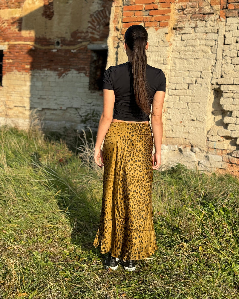 replay_sukně_midi_zluta_cerna_damska_m