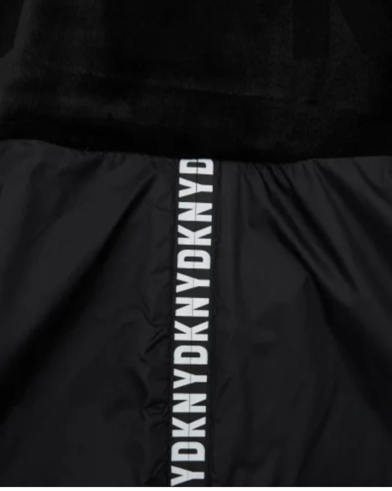 Children's dress DKNY suede black with hood