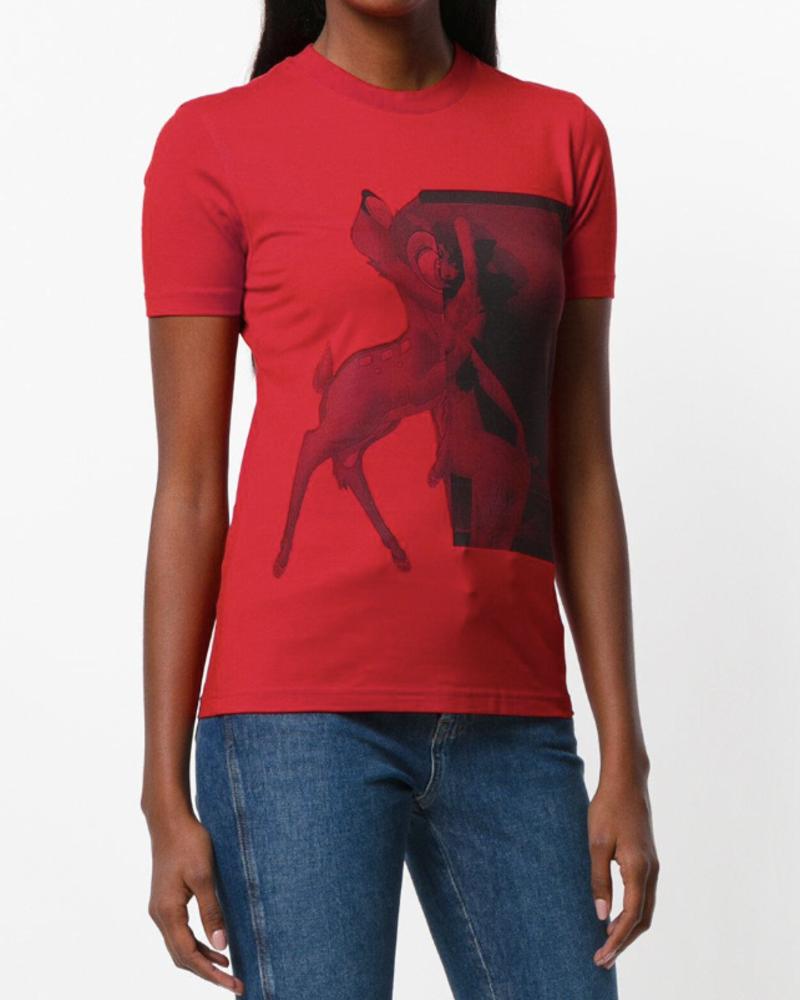 T-shirt women's Givenchy red Bambi