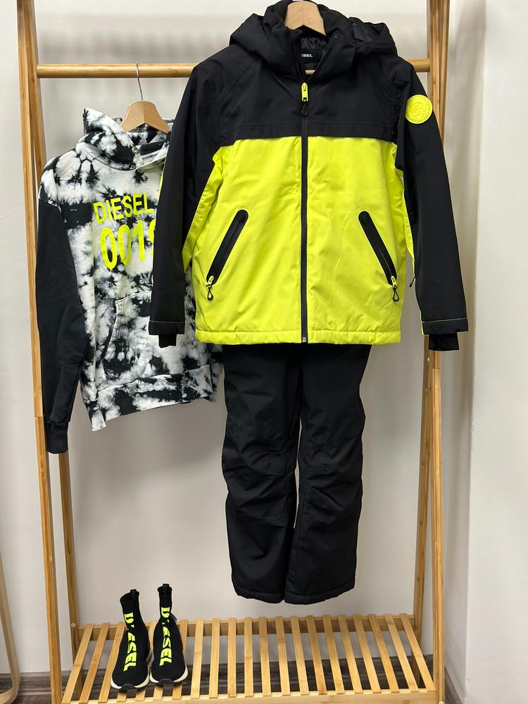 Diesel children's ski set black-reflective yellow