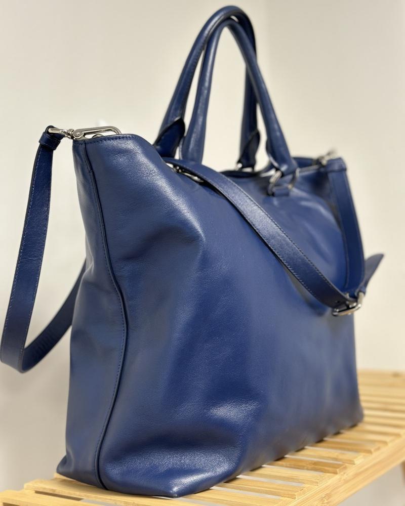 Kabelka dámská Prada SHOPPING BAG BLUETTE modrá