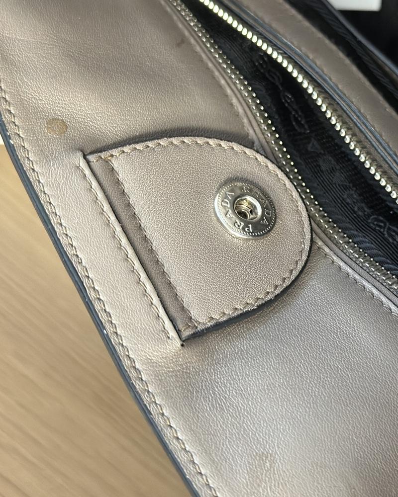 Women's handbag Prada SHOPPING beige - gray