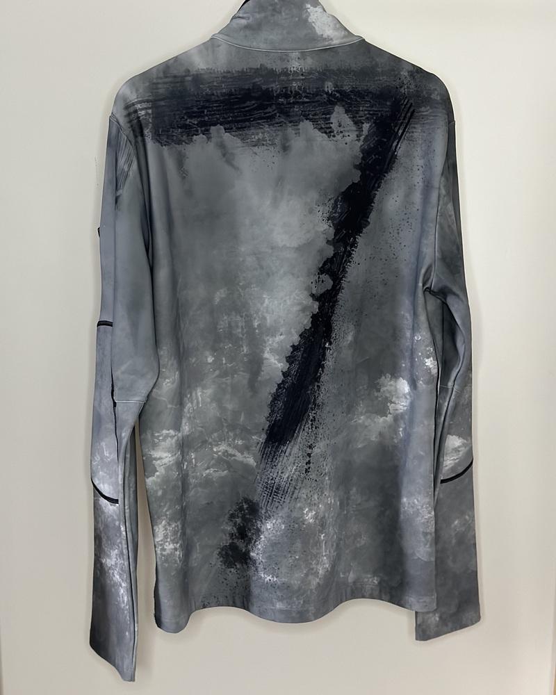 Armani Exchange men's gray ski turtleneck