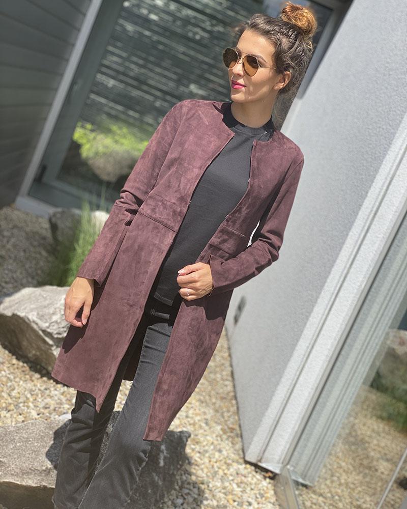 Theory women's coat GARNET BENNA purple