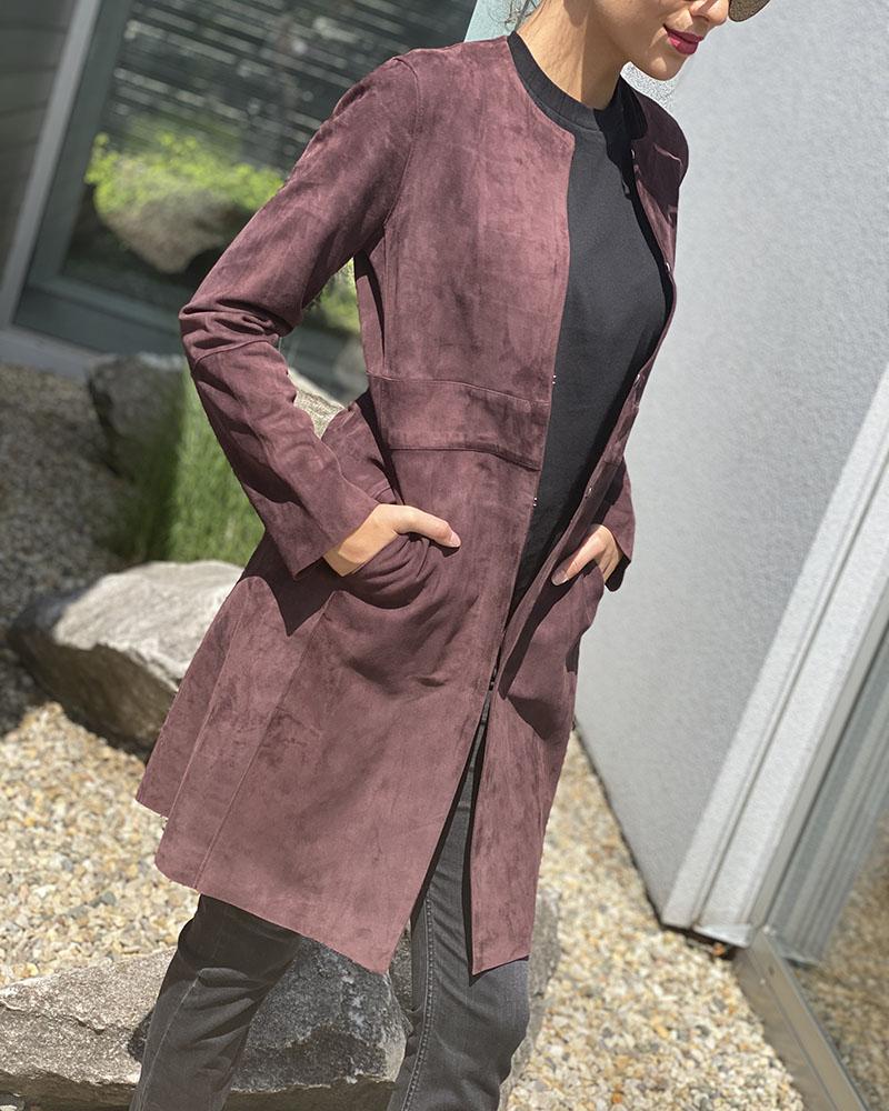 Theory women's coat GARNET BENNA purple