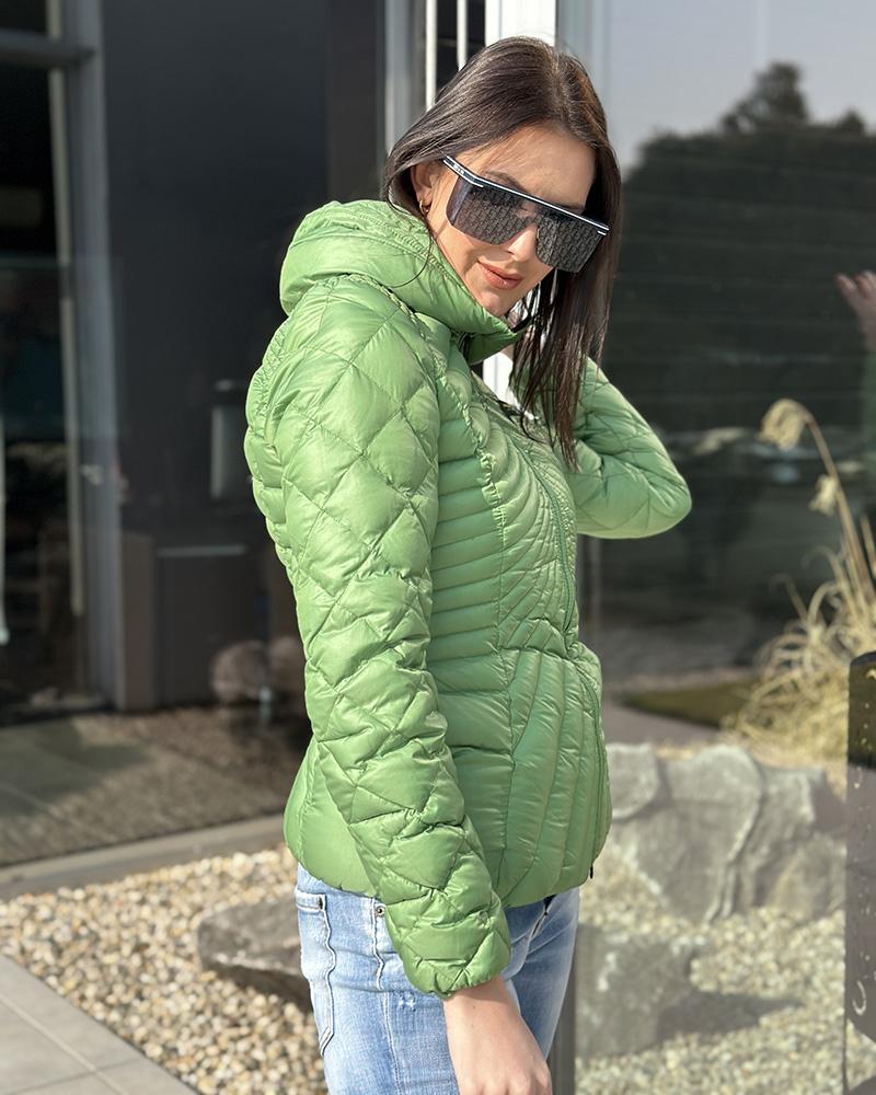 Women's jacket Blauer green with collar