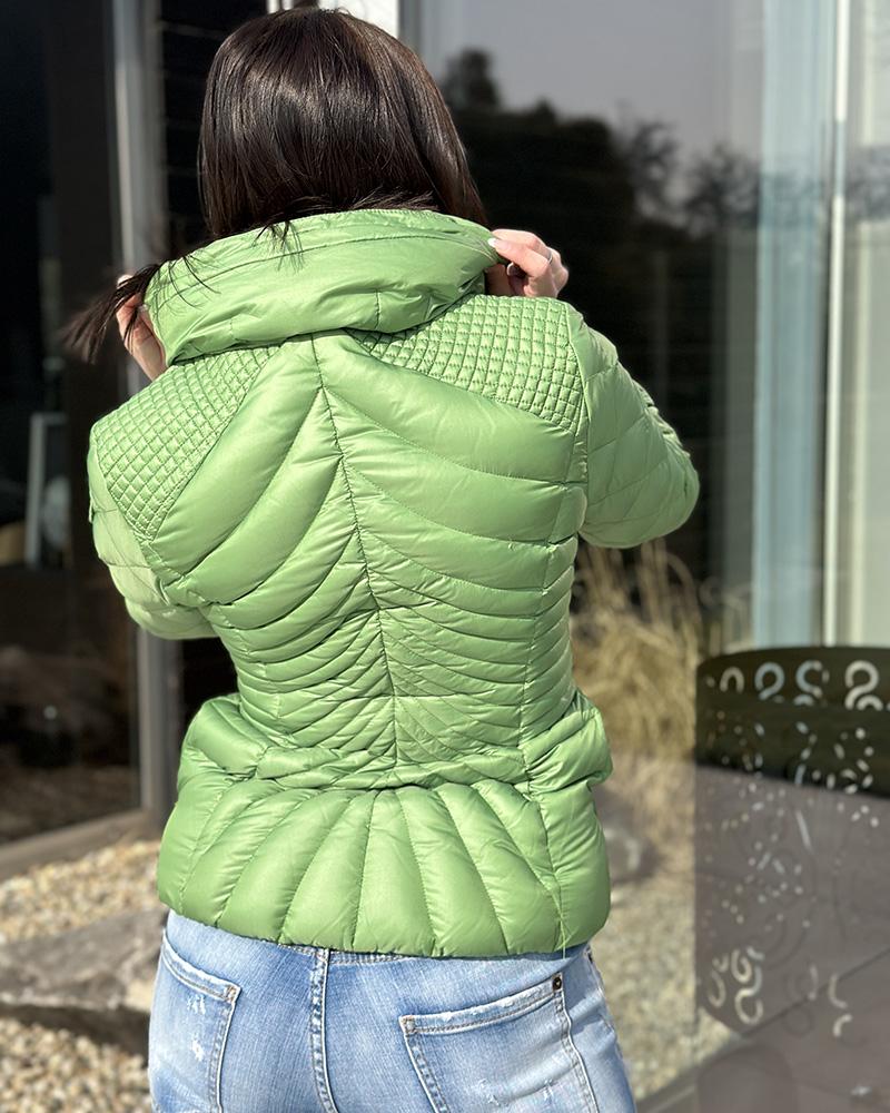 Women's jacket Blauer green with collar