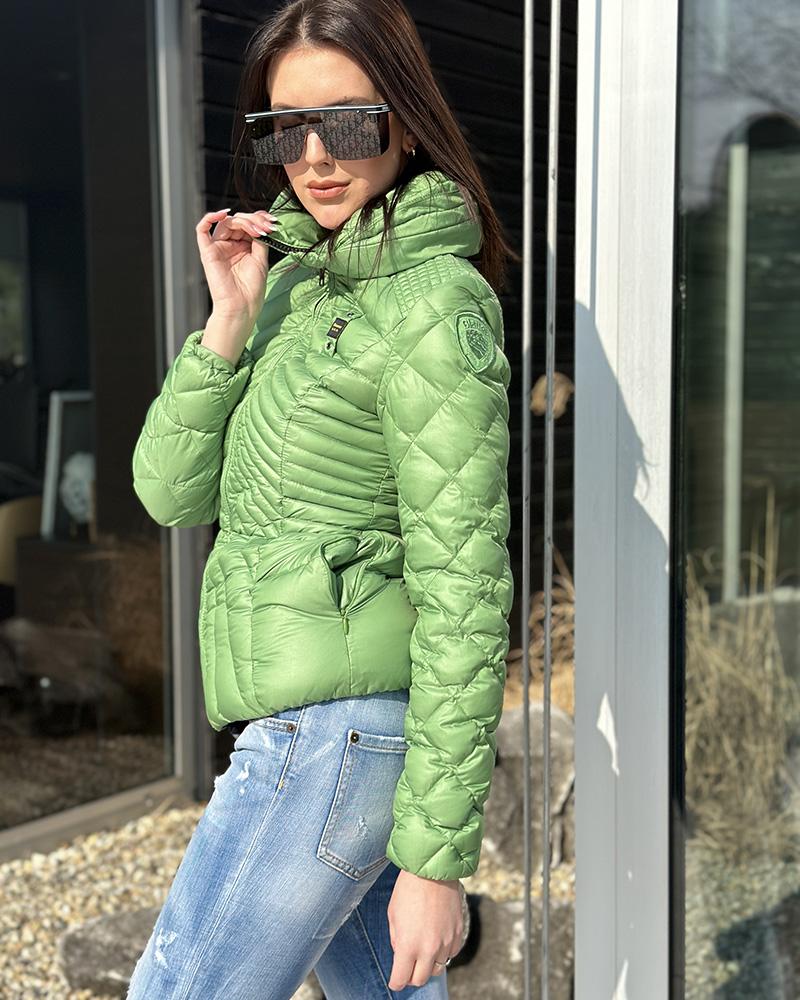 Women's jacket Blauer green with collar