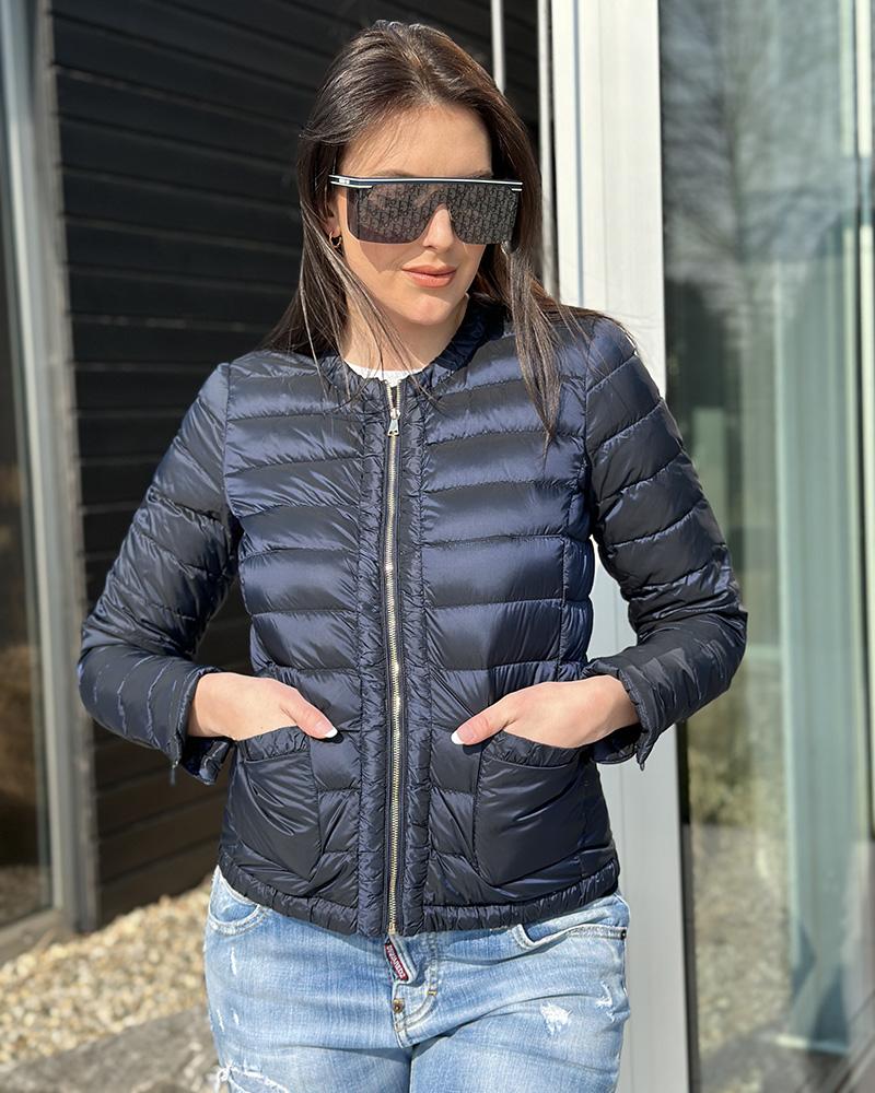 Bunda dámská Massimo Dutti černo-modrá