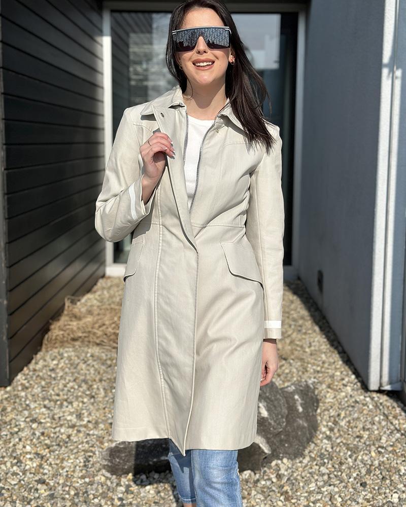 Women's Sportmax cream gray coat