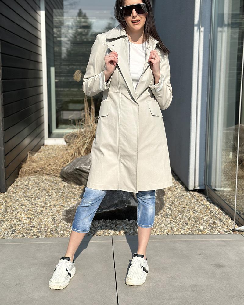 Women's Sportmax cream gray coat