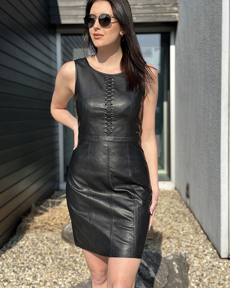 Women's Armani Exchange black leather dress Women's Armani Exchange black leather dress