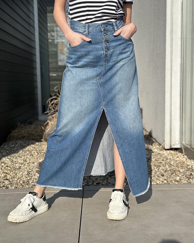 Sukně dámská Pepe Jeans MIRABELLE modrá džínová