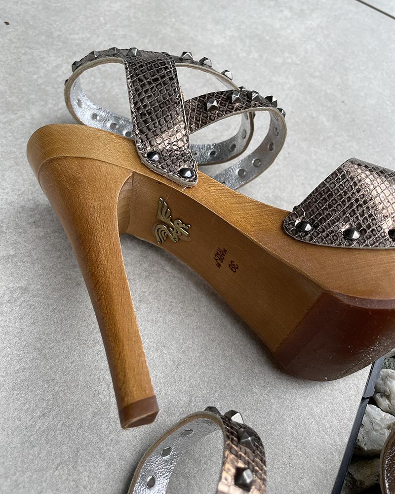 Women's sandals We Are Replay gold-bronze