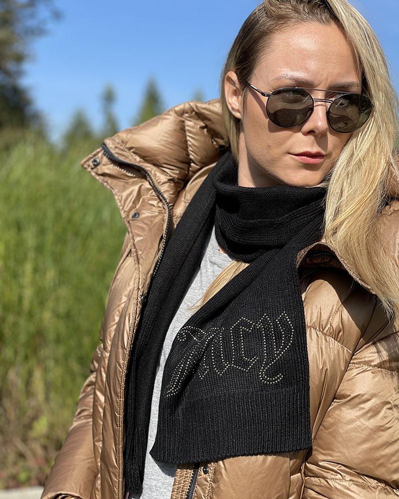 Šála dámská Juicy Couture STUDDED černá