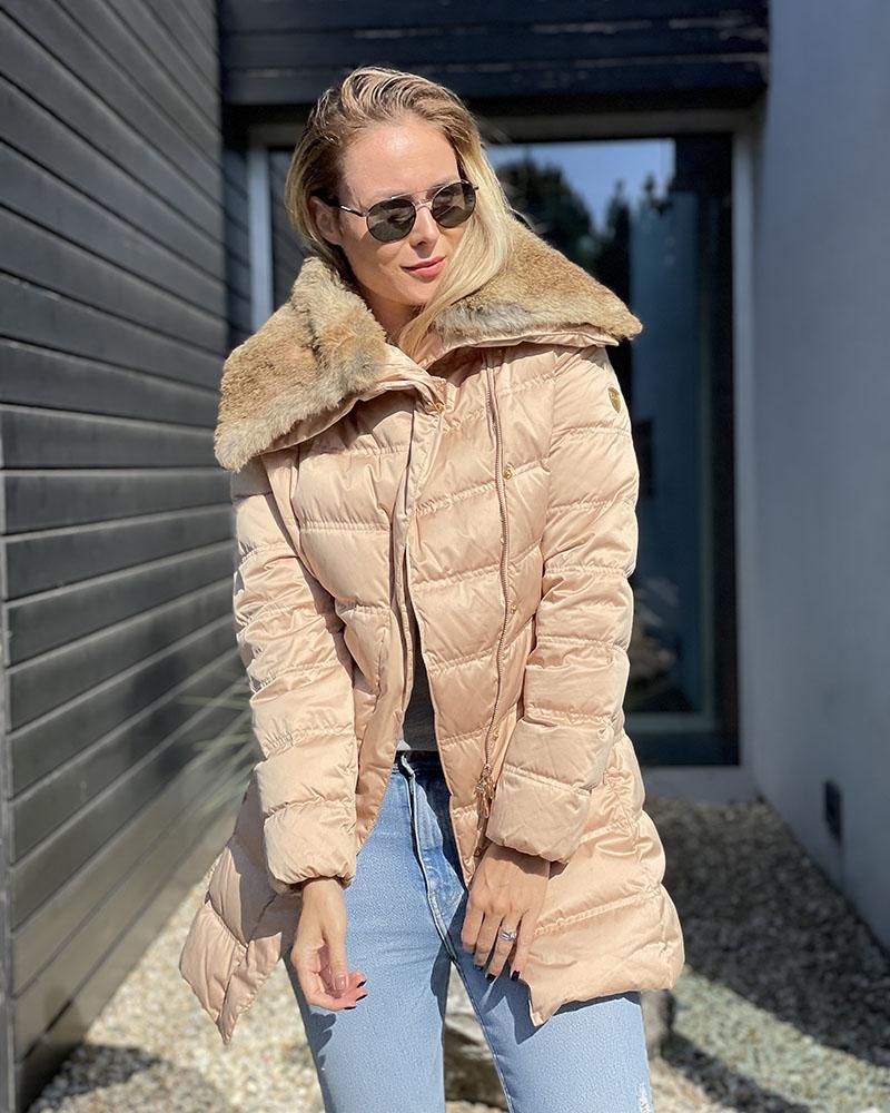 Kabát dámský Emporio Armani zlatý