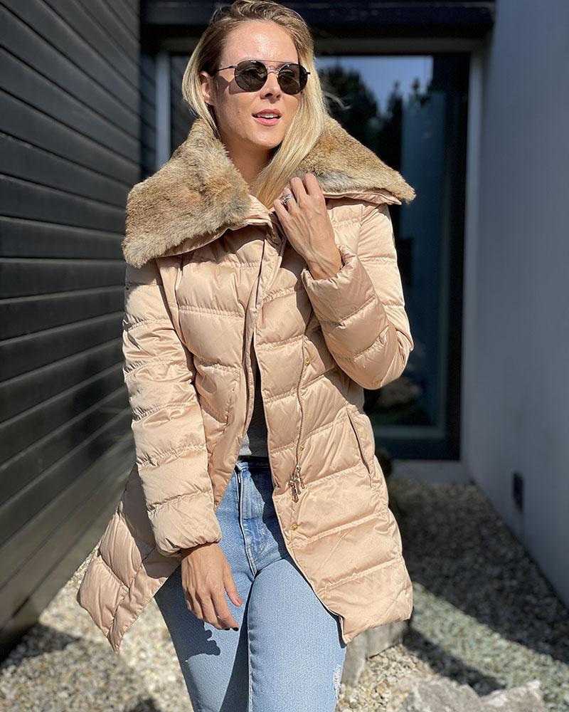 Kabát dámský Emporio Armani zlatý