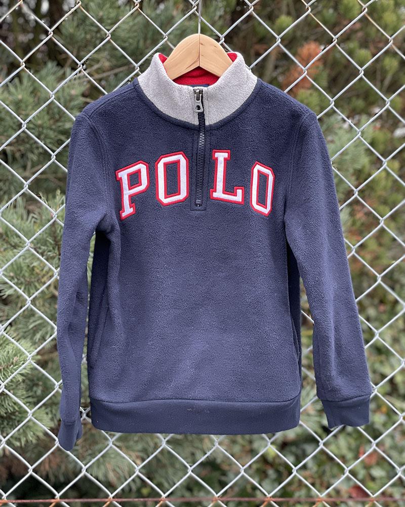 Mikina dětská Ralph Lauren modrá s nápisem