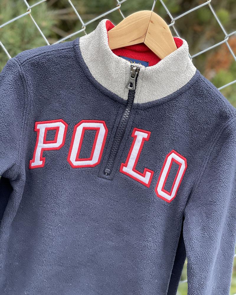 Mikina dětská Ralph Lauren modrá s nápisem