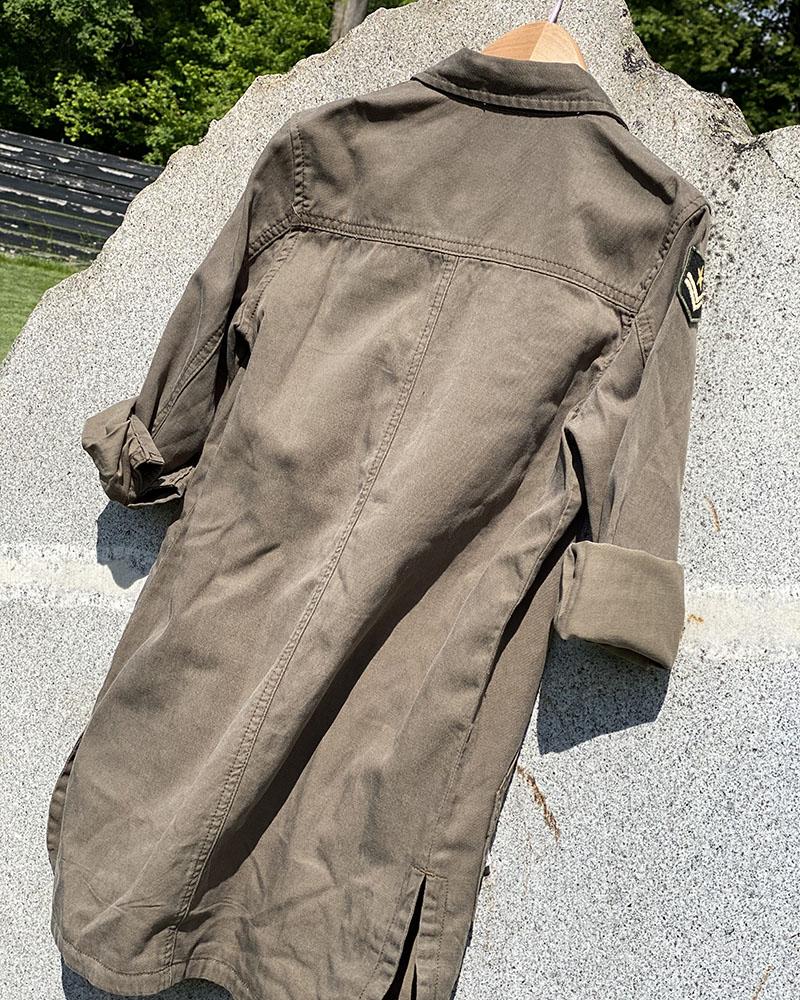 Košile dětská Replay khaki s nášivkami