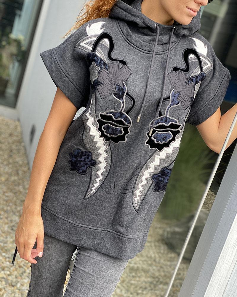 Women's sweatshirt Diesel Black Gold with patches