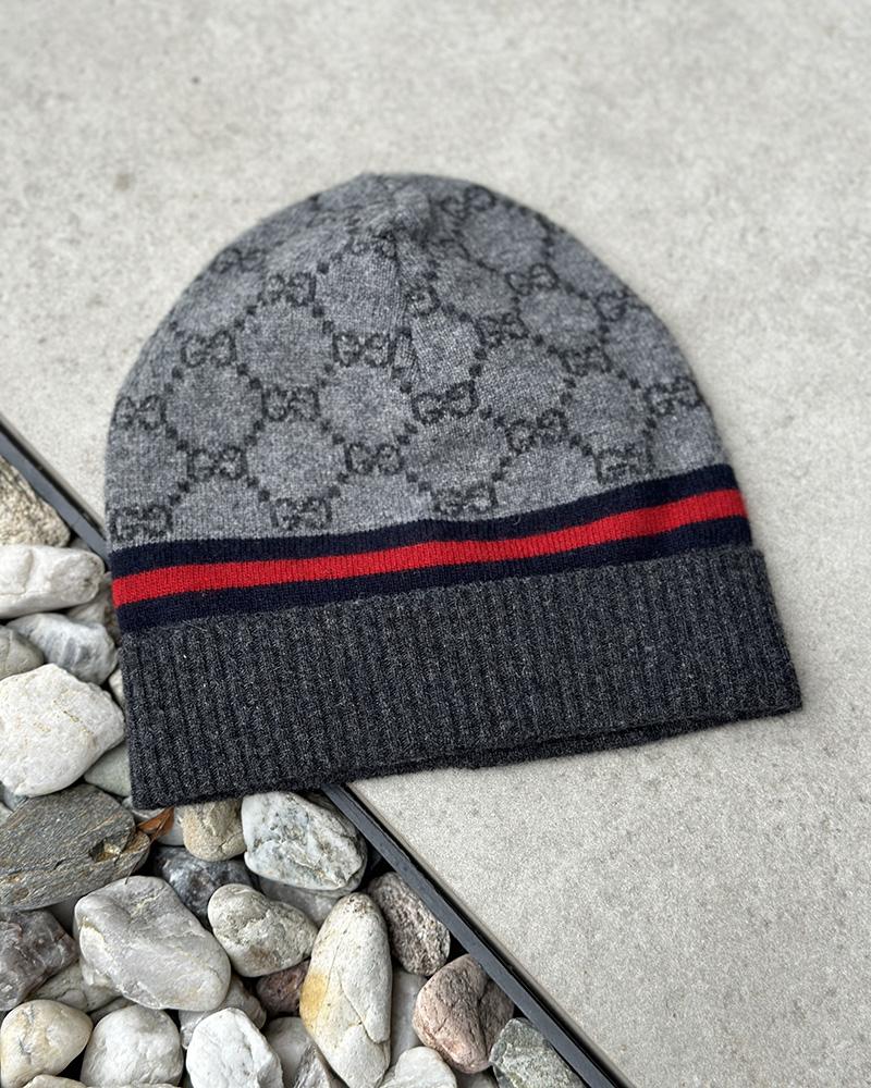 Čepice dětská Gucci šedá s logy
