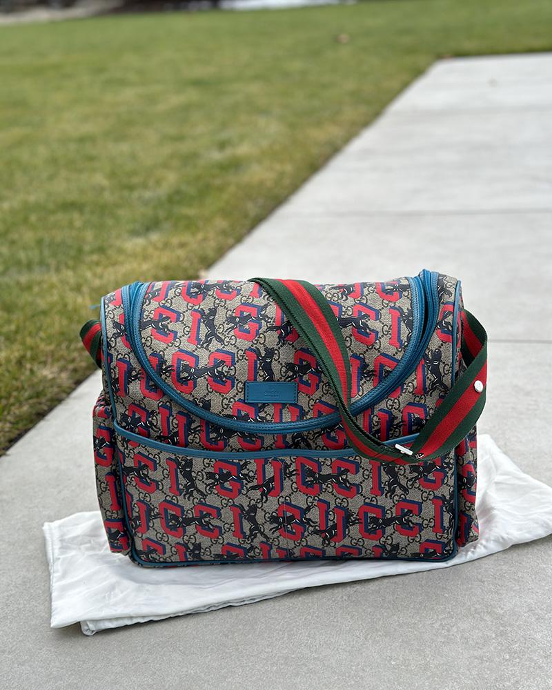 Přebalovací taška Gucci MUMBAG BABY barevná
