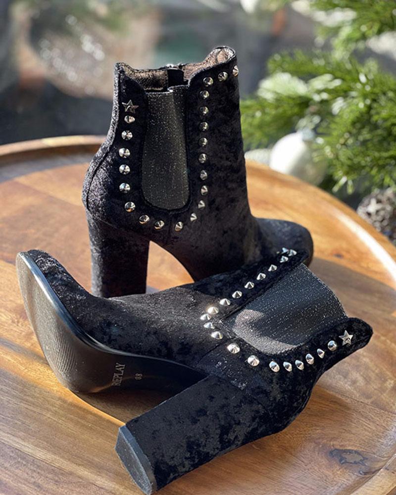 Women's boots Replay black suede