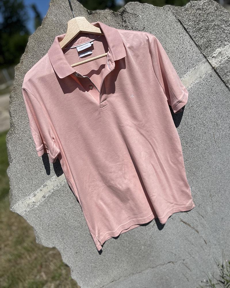 Polo triko pánské Calvin Klein SLIM FIT meruňkové