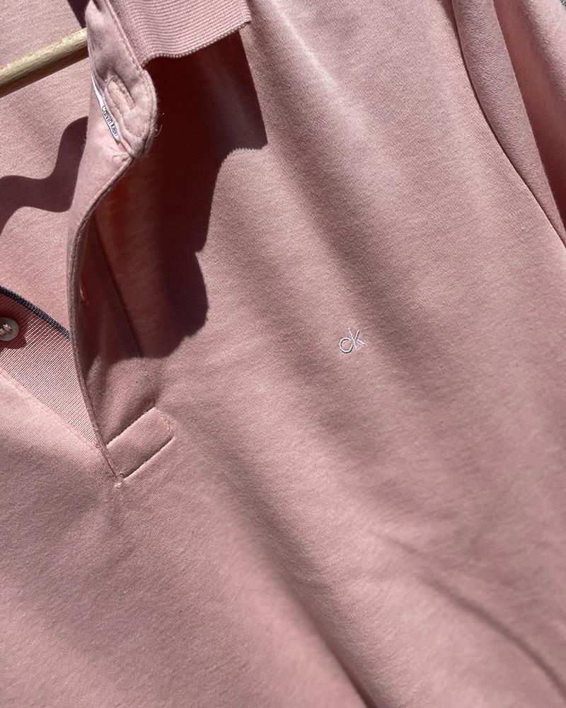 Polo triko pánské Calvin Klein SLIM FIT meruňkové