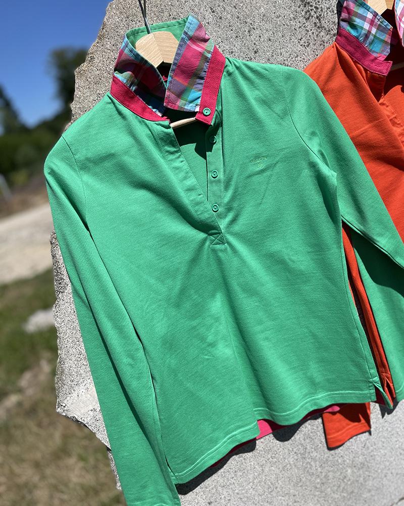 Gant women's polo shirt green