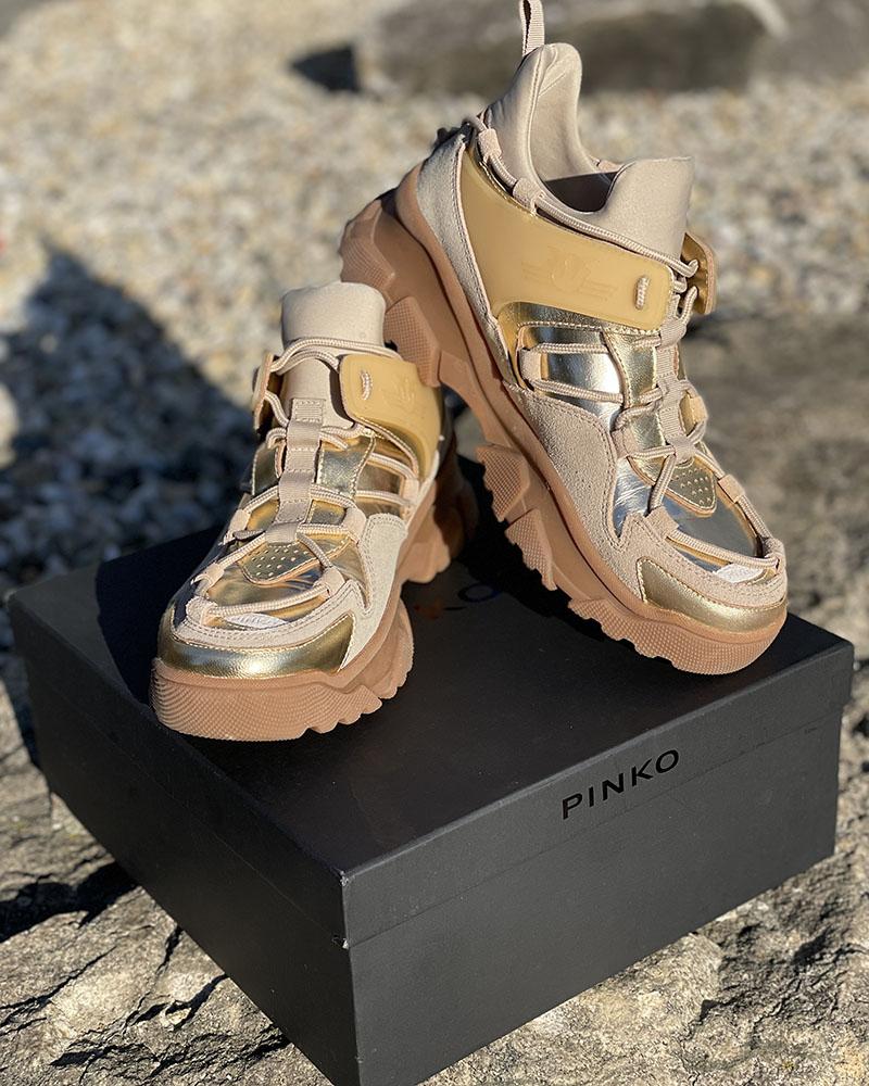 Women's sneakers Pinko LOVE TRACK LOW beige