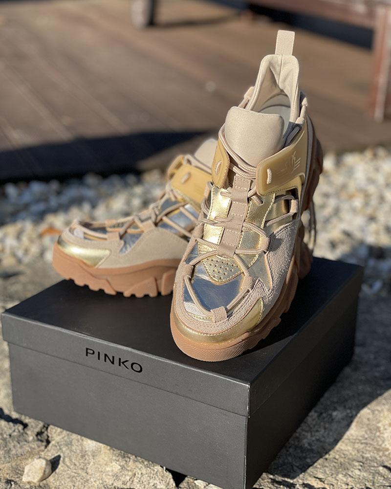 Women's sneakers Pinko LOVE TRACK LOW beige