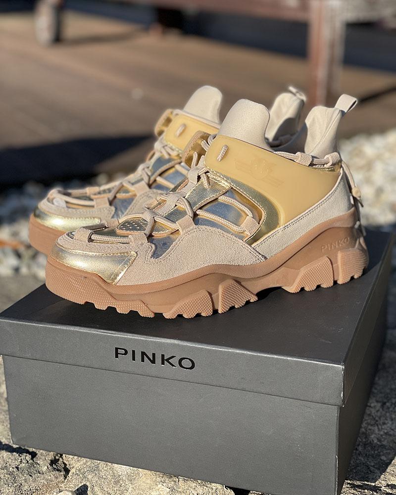 Women's sneakers Pinko LOVE TRACK LOW beige