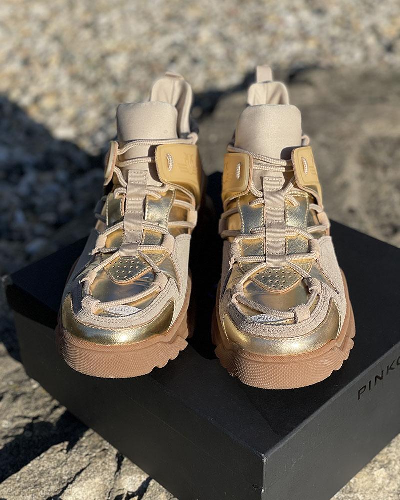 Women's sneakers Pinko LOVE TRACK LOW beige