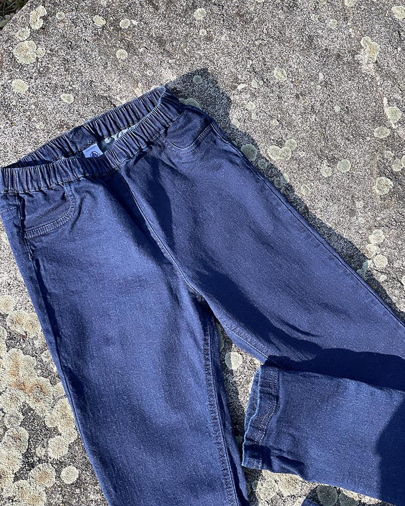 Džíny dětské Petit Bateau modré legínové