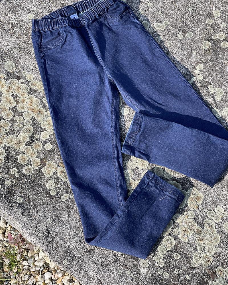 Džíny dětské Petit Bateau modré legínové
